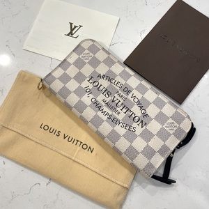 Auth Louis Vuitton Damier Azur Insolite Wallet